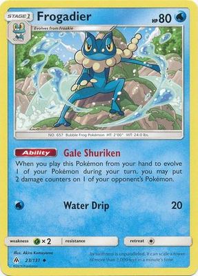 Frogadier - 23/131 - Uncommon Sun &amp; Moon: Forbidden Light Singles