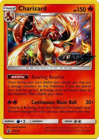 SJ Charizard - SM158 - Pre-Release Promo Pokemon Sun &amp; Moon Promos *Espanol*