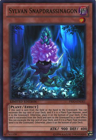 Sylvan Snapdrassinagon - PRIO-ENDE1 - Ultra Rare 1st Edition Yu-Gi-Oh! Promo Cards