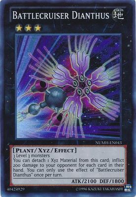 Battlecruiser Dianthus - NUMH-EN043 - Super Rare Unlimited Number Hunters Unlimited Singles