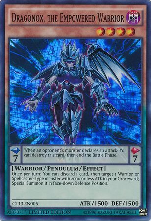 Dragonox, the Empowered Warrior - CT13-EN006 - Super Rare Limited Edition Yu-Gi-Oh! 2016 Mega-Tins [MP16]