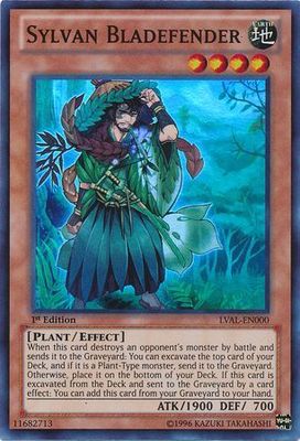 Sylvan Bladefender - LVAL-EN000 - Super Rare 1st Edition Legacy of the Valiant 1st Edition Singles
