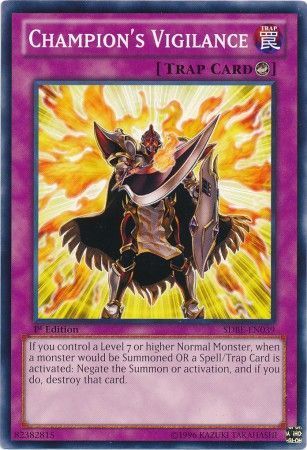 Champion&#39;s Vigilance - SDBE-EN039 - Common 1st Edition Saga of Blue-Eyes White Dragon 1st Edition Singles