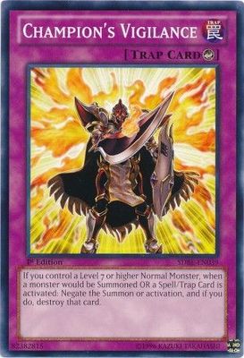 Champion&#39;s Vigilance - SDBE-EN039 - Common 1st Edition Saga of Blue-Eyes White Dragon 1st Edition Singles
