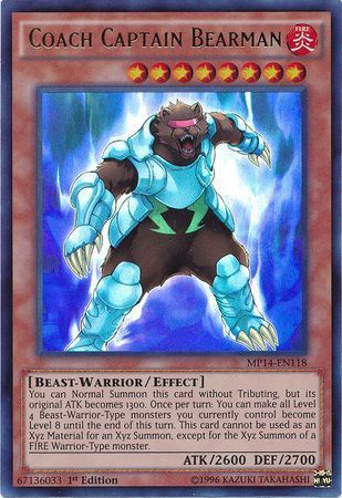 Coach Captain Bearman - MP14-EN118 - Ultra Rare 1st Edition Yu-Gi-Oh! 2014 Mega-Tins Singles