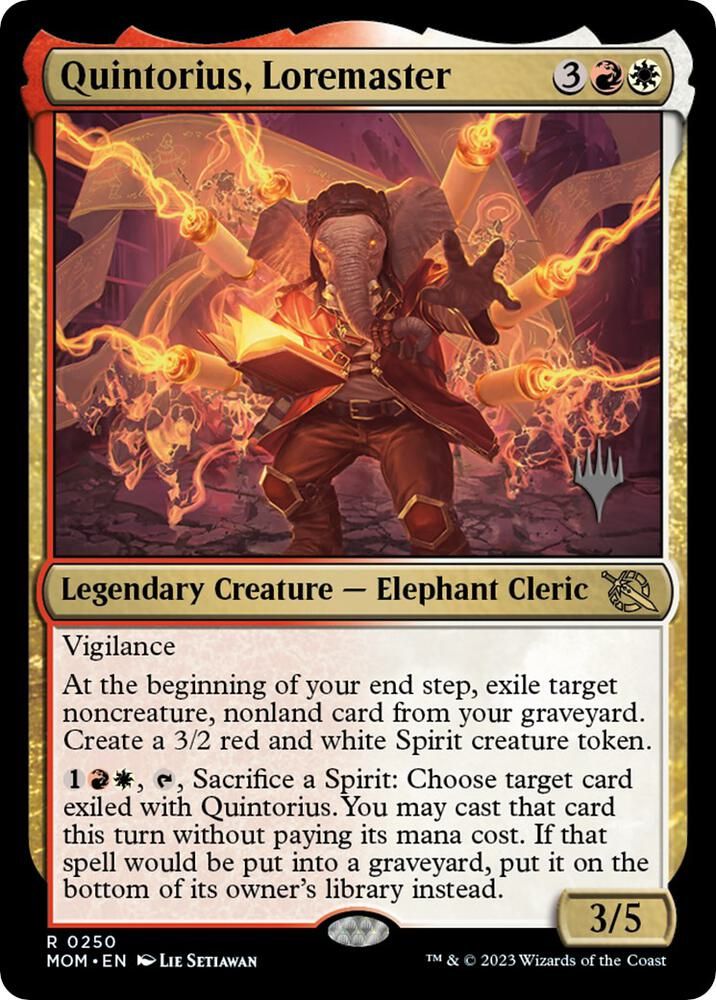Quintorius, Loremaster - Promo Pack: March of the Machine (PPMOM) Promo Pack: March of the Machine-Foil