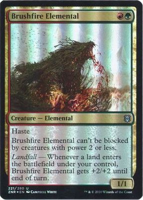 Brushfire Elemental 221/280 - Foil Zendikar Rising Foil Singles
