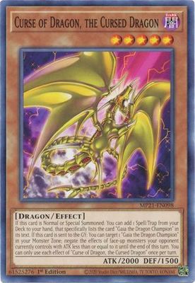 GA Curse of Dragon, the Cursed Dragon - MP21-EN098 - Common 1st Edition 2021 Mega-Tin: Ancient Battles 1st Edition Singles