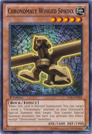 Chronomaly Winged Sphinx - LVAL-EN009 - Common 1st Edition Legacy of the Valiant 1st Edition Singles
