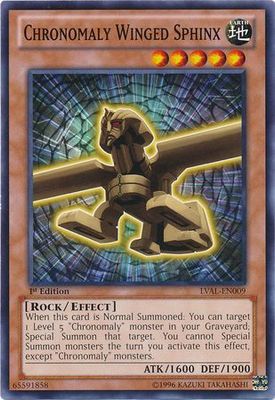Chronomaly Winged Sphinx - LVAL-EN009 - Common 1st Edition Legacy of the Valiant 1st Edition Singles