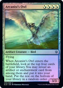 Arcanist&#39;s Owl 206/269 - Foil Throne of Eldraine Foil Singles