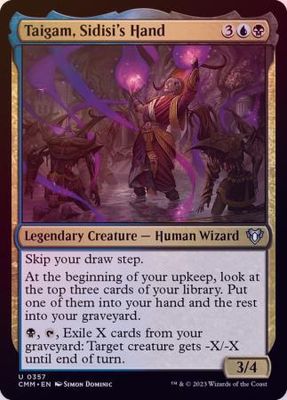 Taigam, Sidisi&#39;s Hand 0357 - Foil Commander Masters Foil Singles