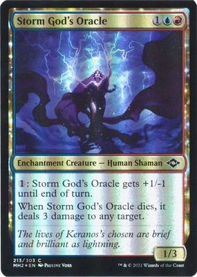 Storm God&#39;s Oracle 213/303 - Foil Modern Horizons 2 Foil Singles