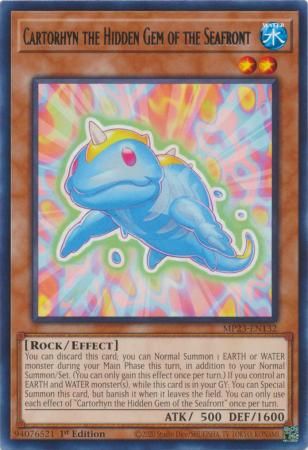 Cartorhyn the Hidden Gem of the Seafront - MP23-EN132 - Rare 1st Edition Mega Tin 2023 Dueling Heroes Singles