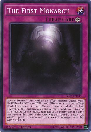 The First Monarch - SR01-EN035 - Common 1st Edition Structure Deck: Emperor of Darkness 1st Edition Singles