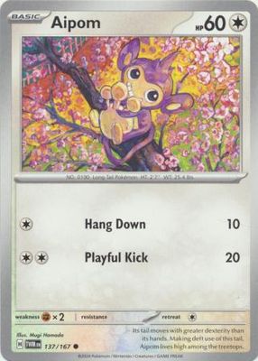 Aipom - 137/167 - Common Scarlet and Violet: Twilight Masquerade Singles