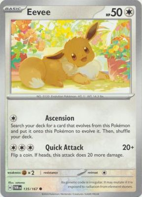 Eevee - 135/167 - Common Scarlet and Violet: Twilight Masquerade Singles