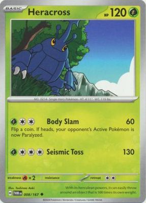 Heracross - 008/167 - Uncommon Scarlet and Violet: Twilight Masquerade Singles