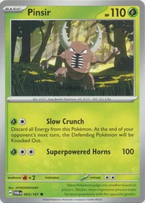 Pinsir - 003/167 - Common Scarlet and Violet: Twilight Masquerade Singles