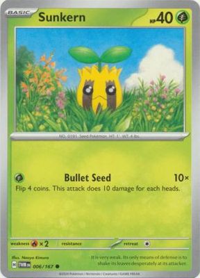 Sunkern - 006/167 - Common Scarlet and Violet: Twilight Masquerade Singles