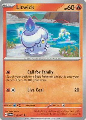 Litwick - 036/167 - Common Scarlet and Violet: Twilight Masquerade Singles
