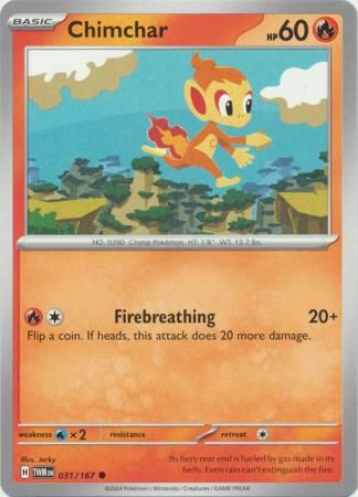 Chimchar - 031/167 - Common Scarlet and Violet: Twilight Masquerade Singles