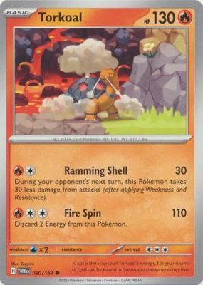 Torkoal - 030/167 - Common Scarlet and Violet: Twilight Masquerade Singles