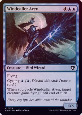 Windcaller Aven 0133 - Foil Commander Masters Foil Singles