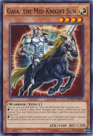 Gaia, the Mid-Knight Sun - DUEA-EN091 - Common Unlimited Duelist Alliance Unlimited Singles
