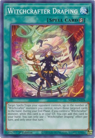 Witchcrafter Draping - MP20-EN228 - Common 1st Edition 2020 Mega-Tin: Lost Memories 1st Edition Singles *Espanol*
