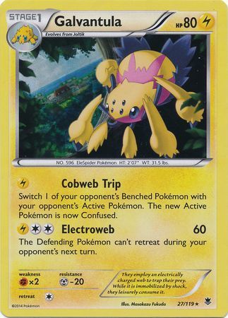 Galvantula - 27/119 - Shattered Holo Rare Pokemon Theme Deck Exclusives