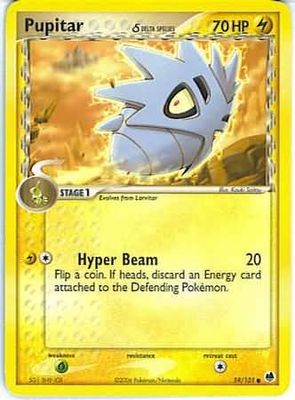 Pupitar (Delta Species) - 59/101 - Common Ex Dragon Frontiers Singles