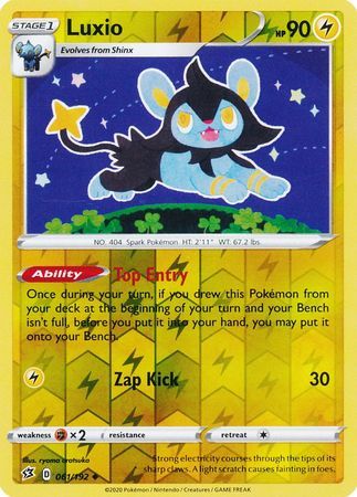 Luxio - 061/192 - Uncommon Reverse Holo Sword &amp; Shield: Rebel Clash Reverse Holo Singles