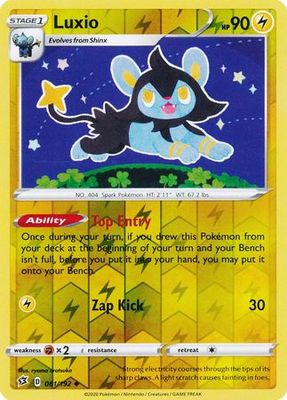 Luxio - 061/192 - Uncommon Reverse Holo Sword &amp; Shield: Rebel Clash Reverse Holo Singles