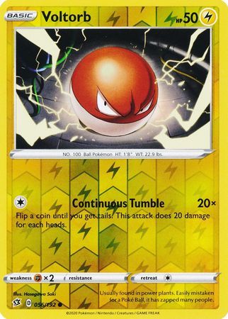 Voltorb - 056/192 - Common Reverse Holo Sword &amp; Shield: Rebel Clash Reverse Holo Singles