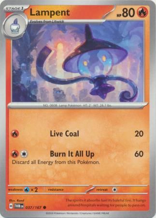 Lampent - 037/167 - Common Scarlet and Violet: Twilight Masquerade Singles