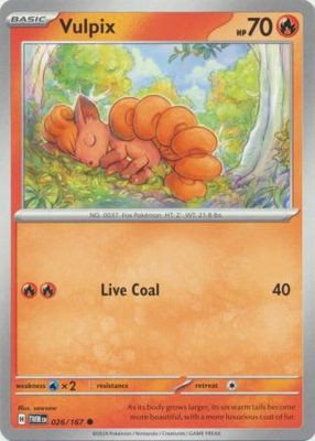 Vulpix - 026/167 - Common Scarlet and Violet: Twilight Masquerade Singles