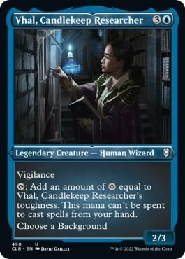 Vhal, Candlekeep Researcher (Foil Etched) - Commander Legends: Battle for Baldur&#39;s Gate (CLB)