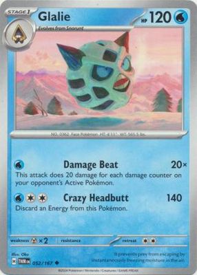 Glalie - 052/167 - Uncommon Scarlet and Violet: Twilight Masquerade Singles