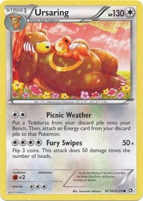 Ursaring - RC16/RC25 - Common Black &amp; White 11: Legendary Treasures Singles