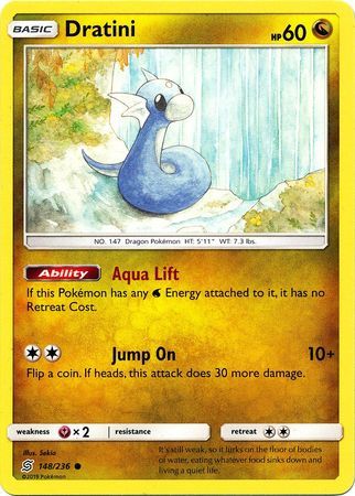 Dratini - 148/236 - Common Sun &amp; Moon: Unified Minds Singles (Español)