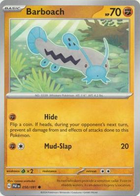 Barboach - 050/091 - Common Scarlet &amp; Violet: Paldean Fates Singles