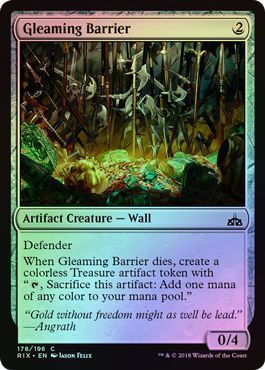 Gleaming Barrier 178/196 - Foil Rivals of Ixalan Foil Singles