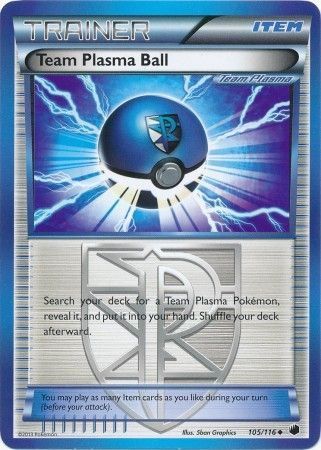Team Plasma Ball - 105/116 - Uncommon Black &amp; White 9: Plasma Freeze Singles