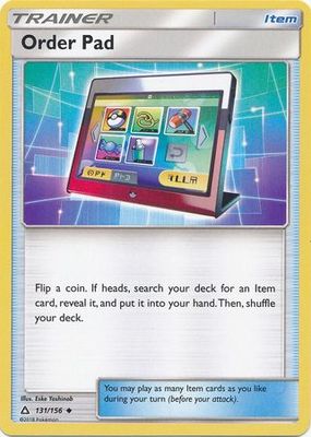 Order Pad - 131/156 - Uncommon Sun &amp; Moon: Ultra Prism Singles
