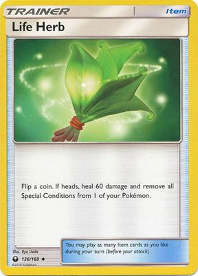 Life Herb - 136/168 - Uncommon Sun &amp; Moon: Celestial Storm Singles