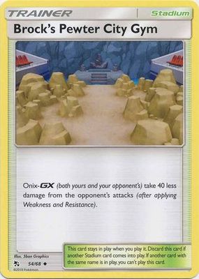 Brock&#39;s Pewter City Gym - 54/68 - Uncommon Hidden Fates Singles