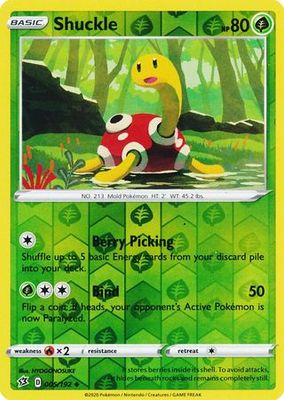 Shuckle - 005/192 - Uncommon Reverse Holo Sword &amp; Shield: Rebel Clash Reverse Holo Singles