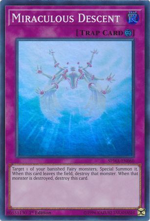 Miraculous Descent - SPWA-EN060 - Super Rare 1st Edition Spirit Warriors Singles