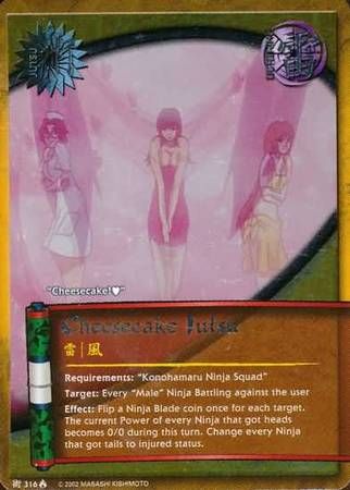 Cheesecake Jutsu - 316 - (Foil/Platinum Letter) Promo Naruto CCG Promos